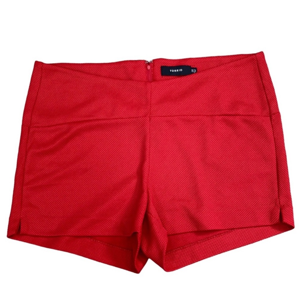 TORRID Candy Red Back Zip Dress Shorts